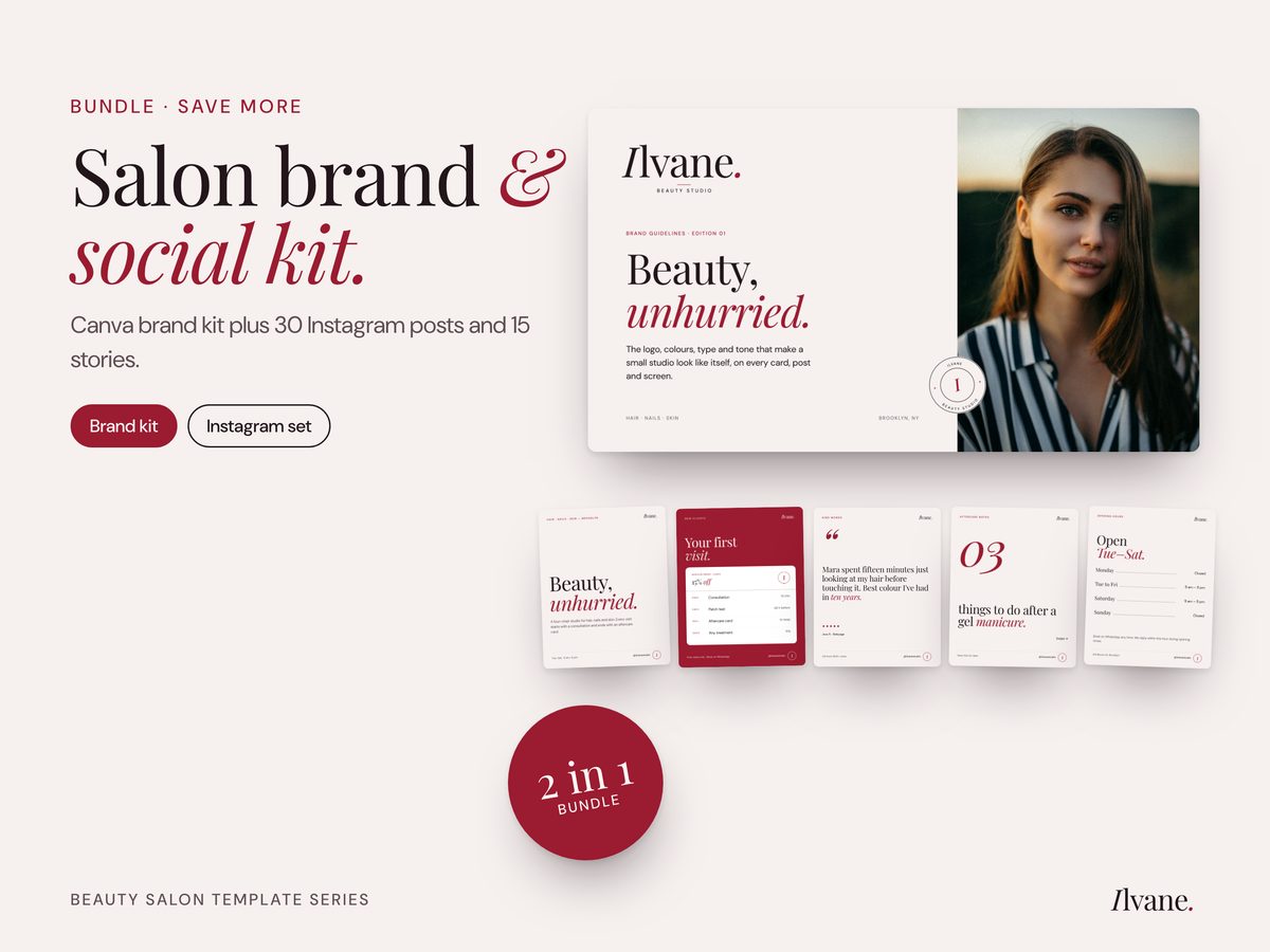 Ilvane brand and social kit bundle