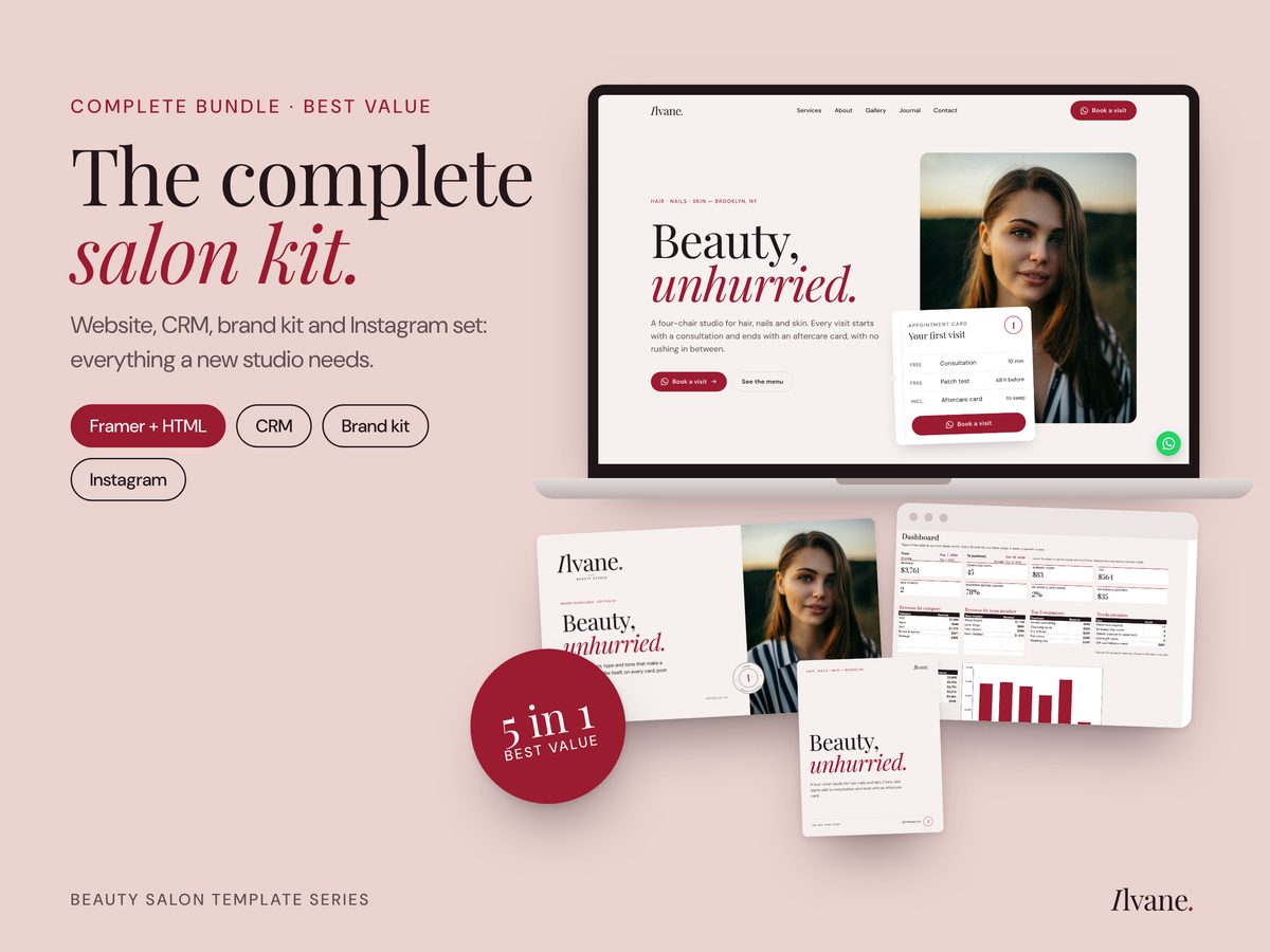 Ilvane beauty salon template collection